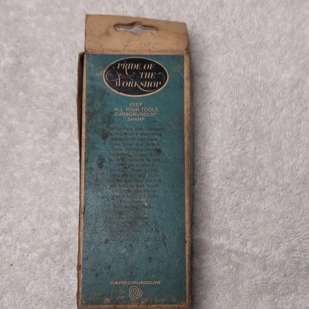 Vintage Carborundum Double Grit Rectangular Sharpening Stone